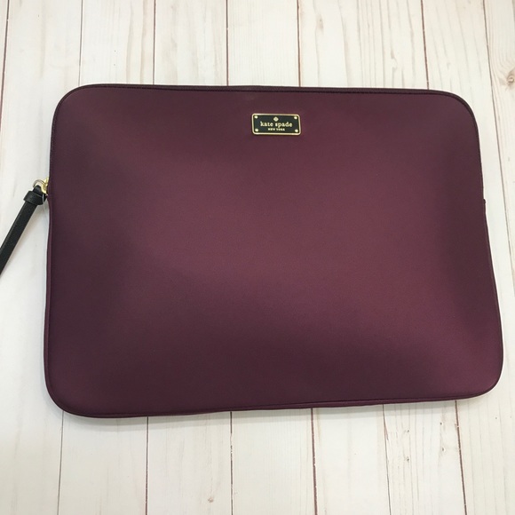 kate spade Accessories Kate Spade Plum Nylon Laptop Sleeve Poshmark